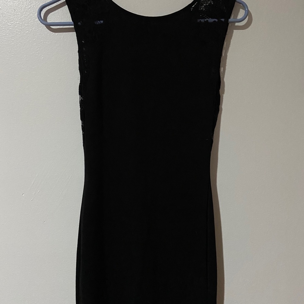 Black bodycon mini dress